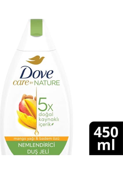 Dove Nemlendirici Duş Jeli Mango Yağı & Badem Özü 450 ml Cildinizi Besleyen ve Temizleyen Etkili Formül