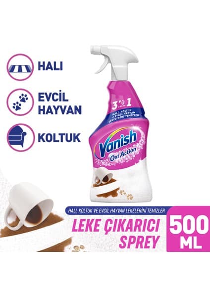 Vanish Oxi Action Halı, Koltuk Ve Evcil Hayvan Leke Çıkarıcı Sprey 500 ml