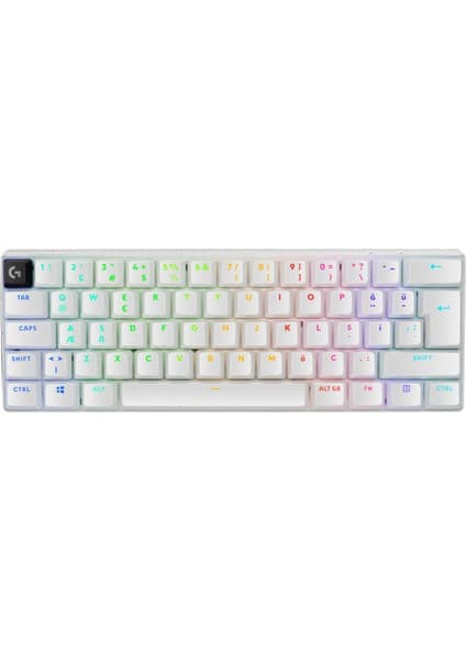 Logitech G Pro x 60 Beyaz Kablosuz Mekanik Oyun Klavyesi Özelleştirilebilir Tuş Formu ile
