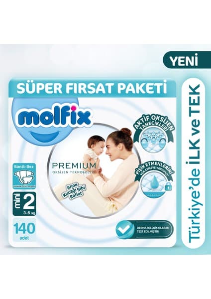 Molfix Premium Süper Fırsat Paketi 2 Beden 140 Adet