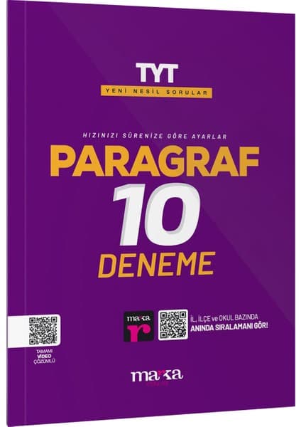 Marka Yayınları 2025 TYT Paragraf Yeni Nesil 10 Deneme