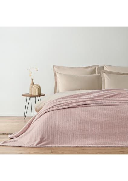 Puffy Trinity Tek Kişilik Wellsoft Battaniye - Pudra