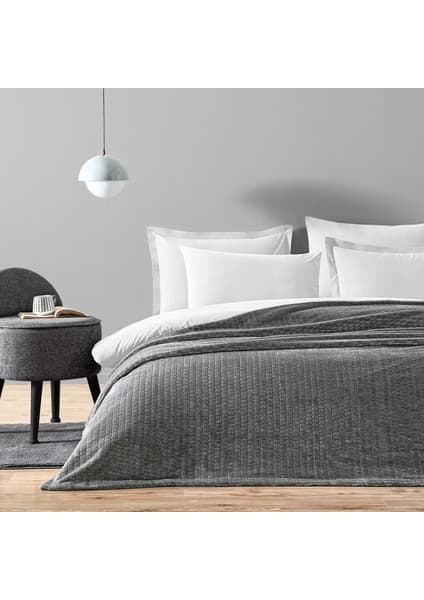 Puffy Trinity Tek Kişilik Wellsoft Battaniye - Antrasit