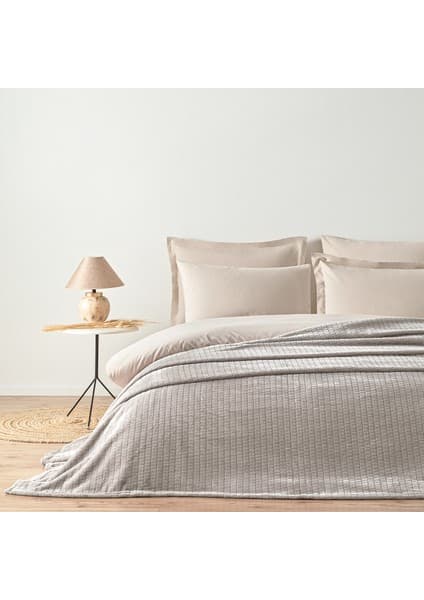 Puffy Trinity Çift Kişilik Wellsoft Battaniye - Vizon