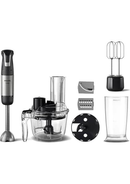 Philips Smoothie Doğrayıcı, Blender ve Karıştırma Speedtrigger Teknolojisi 1200W El Blender Seti ve Mutfak Robotu