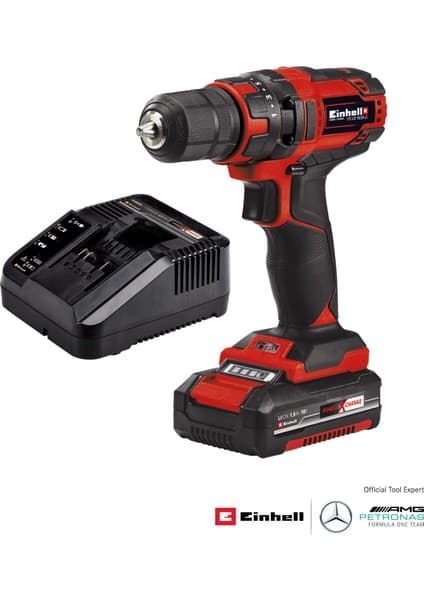 Einhell Akülü Vidalama TC-CD 18/35 Li (1x1,5 Ah) Power X-Change (Lityum-İyon, 18 V, hız kontrolü, LED aydınlatma, yumuşak tutuş, 1,5 Ah PXC akü, şarj cihazı + saklama kutusu dahildir) - 4513914