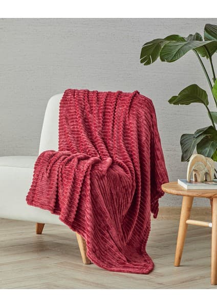 English Home Cozy Oasis Supersoft Tv Battaniye 120X160 cm Bordo
