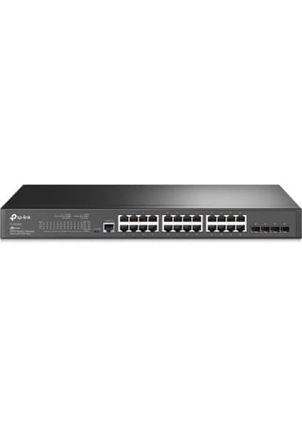 TP-Link Omada Tp-Link TL-SG3428 24 Port 10-100-1000 Switch 4 Port SFP L2 Çelik Kasa Rack Mount
