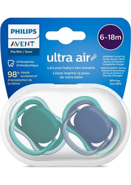 Philips Avent Ultra Air Emzik 6-18 Ay, 2'li Unisex, SCF085/31