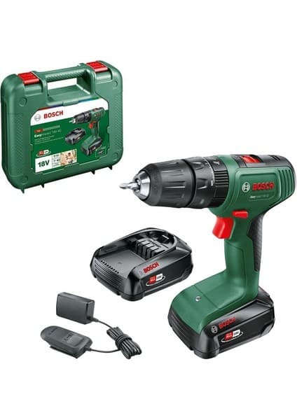Bosch EasyImpact 18V-40 Darbeli Akülü Vidalama 2X2.0 AH 18 V Li-on Akü ile Hızlı Mandren 0.603.9D8.108