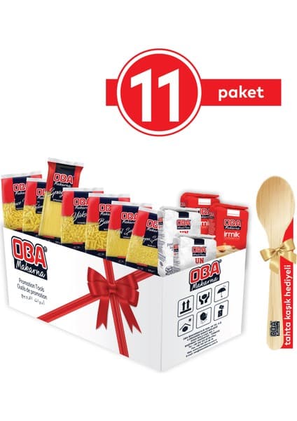 Oba Makarna Oba Ramazan Kolisi 11 Paket Kuru Bakliyat İçeren ve Kolay Taşınabilir Ürün