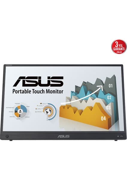 Asus ZenScreen MB16AMTR 15.6 IPS 1920x1080 5ms 60Hz 250cd Mini-HDMI USB-C Hoparlör 3 Yıl Garanti