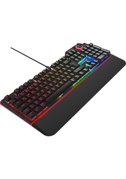 Rampage Hydra R6 Full Color RGB LED Gaming Pro Red Switch Q Multimedia Mekanik Klavye