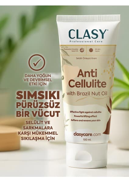 Clasy Care Anti Selülit Krem 100 ml – Selülit Karşıtı, Unisex, Tüm Cilt Tiplerine Uygun Etkili Formül