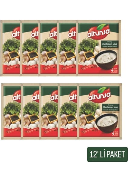 Altunsa Hazır Kremalı Mantar Çorbası 60 gr 12 Li Paket