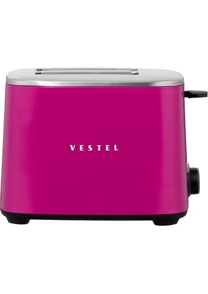 Vestel Retro Pembe Ekmek Kızartma Makinesi 960 W 2 Dilim Kapasiteli Buz Çözme ve Durdurma Fonksiyonu