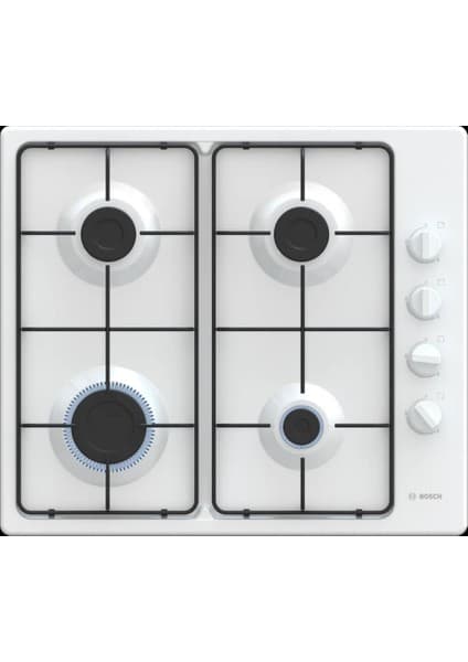 Bosch PBP6C2K80O Beyaz Gazlı Ocak 4 Gözlü Emaye Yüzey Modern Tasarım Kolay Temizlik