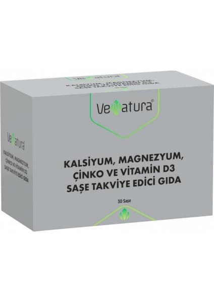 Venatura Kalsiyum, Magnezyum, Çinko Ve Vitamin D3 30 Saşe