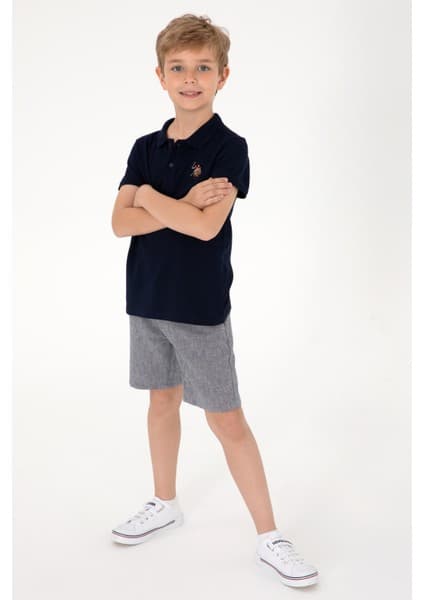 U.S. Polo Assn. Erkek Çocuk Lacivert Basic Polo Yaka Tişört 50306484-VR033