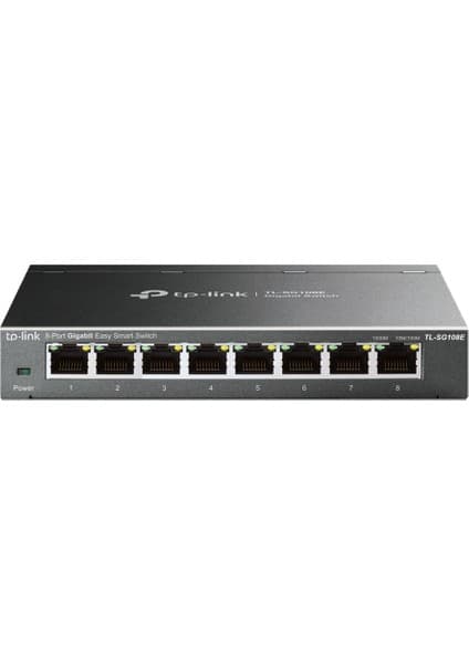 TP-Link TL-SG108E 8 Port 10-100-1000 Mbps Easy Smart Switch Çelik Kasa