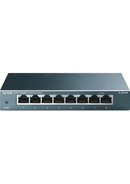 TP-Link TL-SG108 8 Port 10-100-1000 Mbps Switch Çelik Kasa