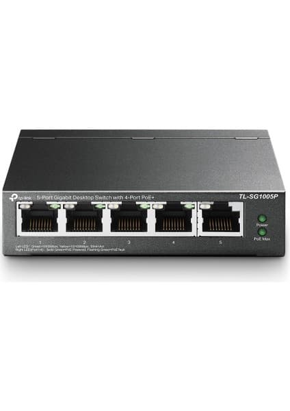 TP-Link TL-SG1005P 5 Port 4 Port Poe+ 10-100-1000 Mbps Switch Çelik Kasa