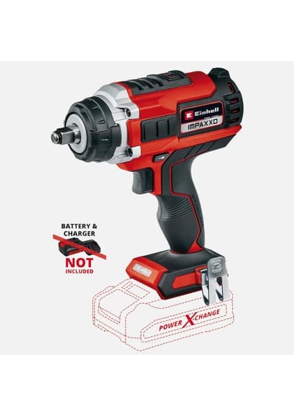 Einhell Professional Akülü Darbeli Somun Sıkma IMPAXXO 18/450 Power X-Change (Li-Ion, 18 V, 400 Nm, 3 Vitesli Şanzıman, Kömürsüz Motor, Akü ve Şarj Cihazı Dahil Değildir) - 4510070