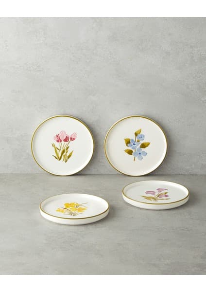 English Home Begonya Seramik 4'lü Pasta Seti 16 cm Renkli