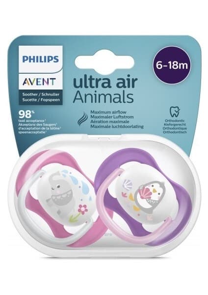 Philips Avent Ultra Air Emzik 6-18 Ay Kız, SCF080/08