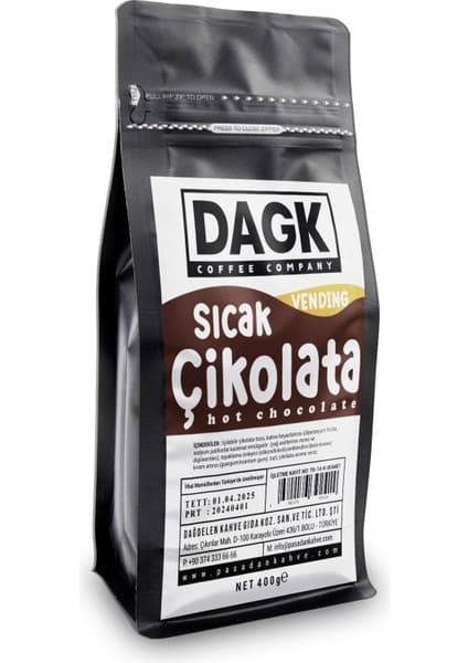 Dagk Sıcak Çikolata Tozu 400 g