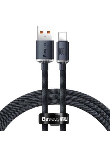 Baseus Crystal Shine 100W USB To Type-C Hızlı Şarj Kablo 1.2 mt CAJY000401