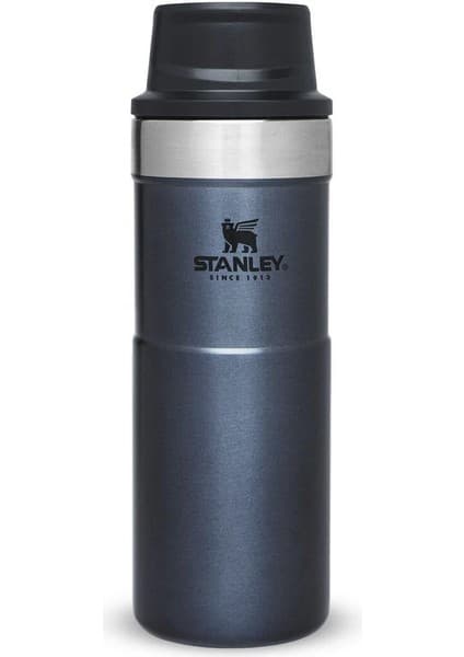 Stanley Classic Trigger Action Termos 0,47 L Lacivert Çelik Malzeme ile Uzun Süre Sıcak Tutma