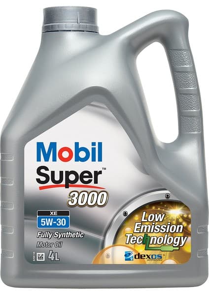 Mobil Super 3000 XE 5W30 4 L Motor Yağı Viskozite 5W-30 ACEA A3/B4 API SN/CF Düşük Emisyon ÜT:2026