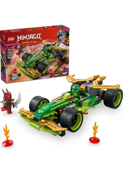 LEGO ® NINJAGO® Lloyd'un Çek-Bırak Yarış Arabası 71828 - 7 Yaş & Üzeri Çocuklar için Yaratıcı Oyuncak Yapım Seti (181 Parça)