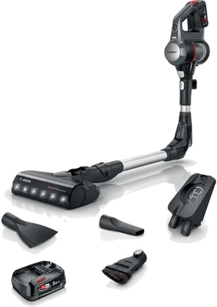 Bosch Şarjlı Dik Süpürge BBS712A 256W 2 Bataryalı Bükülebilir Boru Kuru Temizlik Dark Granite Renk