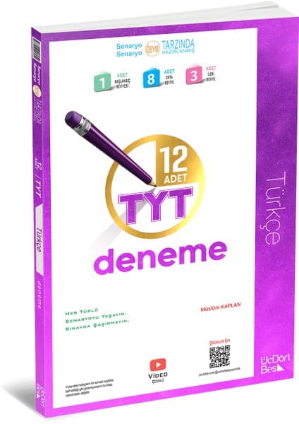 ÜçDörtBeş Yayınları Üç Dört Beş TYT 12 li Deneme