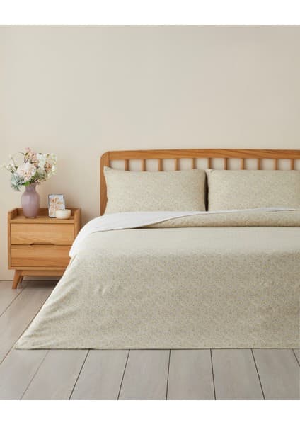 English Home Petty Chic Kolay Ütülenir Tek Kişilik Nevresim Seti 160X220 cm Açık Sarı