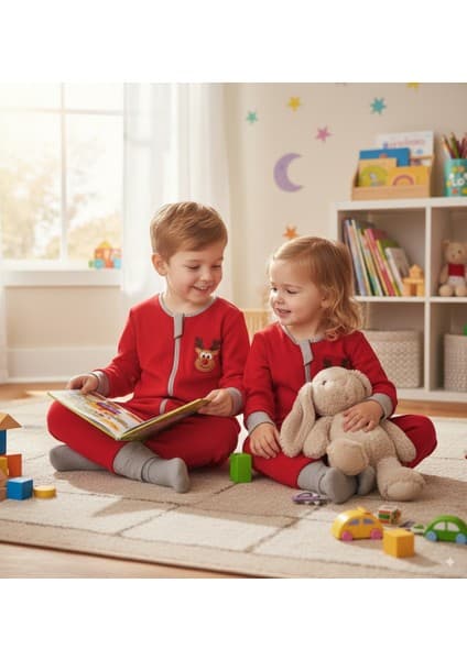 Yorni Nakışlı, 6-18 ay Çift Taraflı Fermuarlı, Mikro Polar Bebek Çocuk Uyku Tulumu Unisex Tog 2