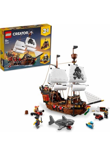 LEGO ® Creator 3’ü 1 Arada Korsan Gemisi 31109 - 9 Yaş & Üzeri Çocuklar için Yaratıcı Oyuncak Yapım Seti (1264 Parça)