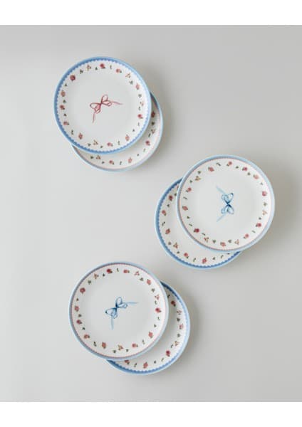 English Home Maze Porselen 6'lı Pasta Tabağı 19 cm Renkli