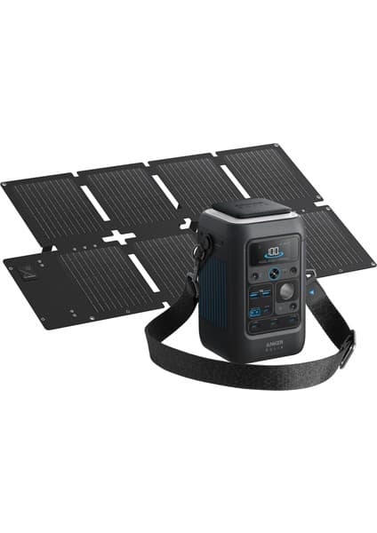 Anker SOLIX C300X DC Taşınabilir Güç Kaynağı + PS60 60W Güneş Paneli - B1728