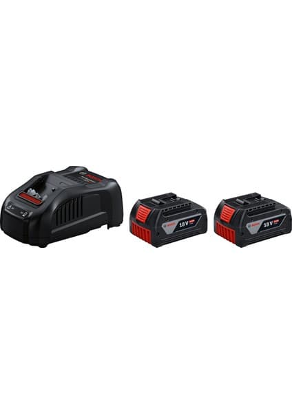 Bosch 2X18V 5.0 AH Akü ve Şarj Cihazı Hızlı Şarj Özelliği ile 35 Dakikada %80 Doldurma