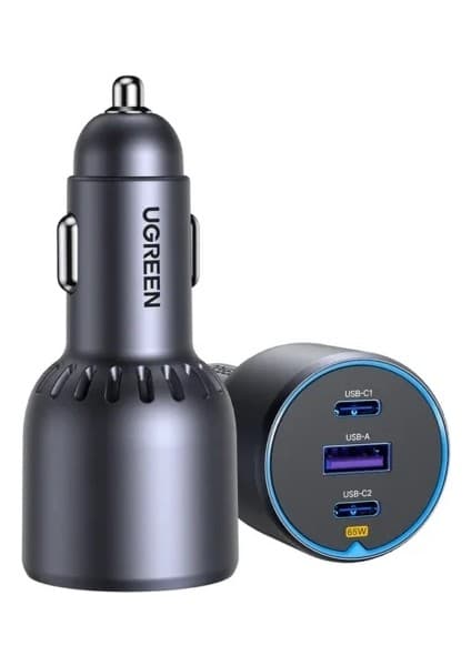 UGREEN 75W 3 Portlu Araç Içi Şarj Cihazı Çakmaklık Adaptörü, 35024