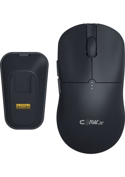 Claw's Rajin Blaze Çift Modlu Kablosuz 12000 Dpi Rgb Şarj Standlı & Makro Yazılımlı Kablosuz Gaming Mouse - Siyah (2.4 Ghz Kablosuz + Bluetooth)