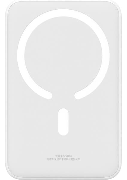 Baseus EnerFill FM41 Mini 20.000 mah 20W Magsafe Powerbank(Type c kablo dahil)- Beyaz