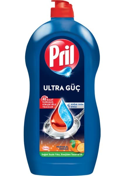 Pril Ultra Güç Adana Portakalı Elde Yıkama Sıvı Bulaşık Deterjanı 1350g