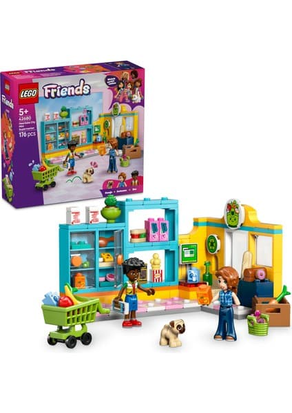 LEGO ® Friends Heartlake Şehri Marketi 42680 – 5 Yaş ve Üzeri Çocuklar için Yaratıcı Oyuncak Yapım Seti (176 Parça)