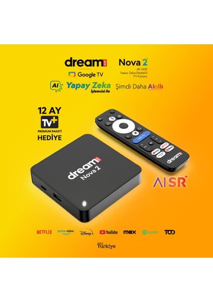 Dreamstar Nova 2 4K Lisanslı Android TV Box 2GB RAM Wi-Fi Bağlantı Özellikleri ile
