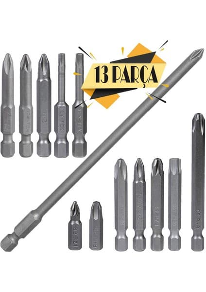 Badem10 Izeltaş-Klytek 13 Parça Matkap Ucu Seti S2 Çeliği ile Uzun Ömürlü Tasarım