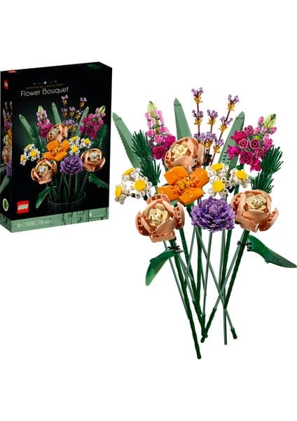 LEGO ® Botanicals Çiçek Buketi 10280 – Yetişkinler için Gül, Aslanağzı ve Papatya İçeren Yapay Çiçek Modeli Yapım Seti (756 Parça)